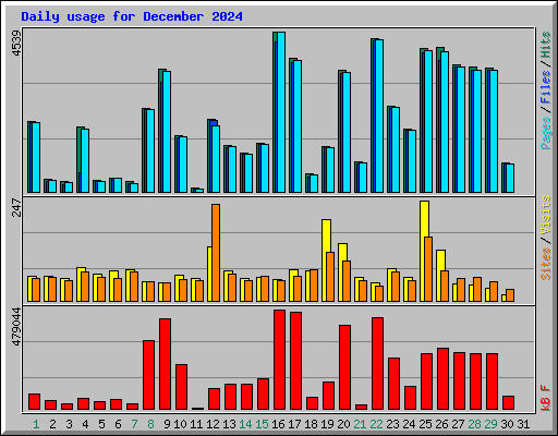 Daily usage for December 2024